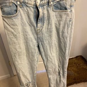7 for all mankind light wash destroyed